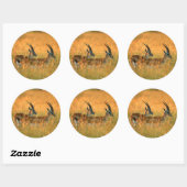 Sticker Rond Gazelle de Thomson (Feuille)