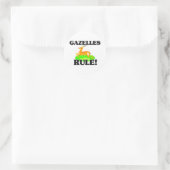 Sticker Rond GAZELLES Règle ! (Sac)
