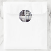 Sticker Rond Gazoduc de raffinerie de pétrole (Sac)