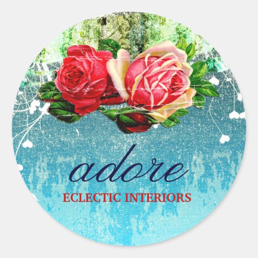 Sticker Rond GC Adore Turquoise Vintage (Devant)