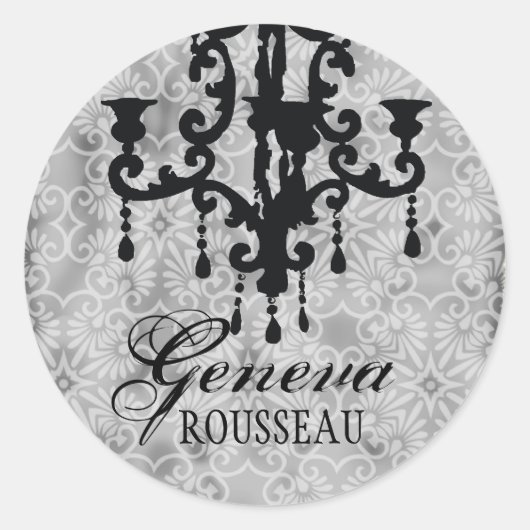 Sticker Rond GC | Vintage lustre Gris (Devant)