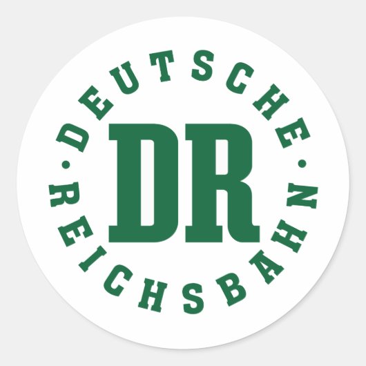 Sticker Rond GDR / DDR Railway - Deutsche Reichsbahn Sign (Devant)