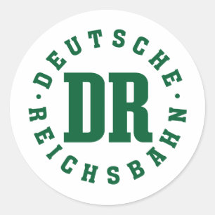 Sticker Rond GDR / DDR Railway - Deutsche Reichsbahn Sign