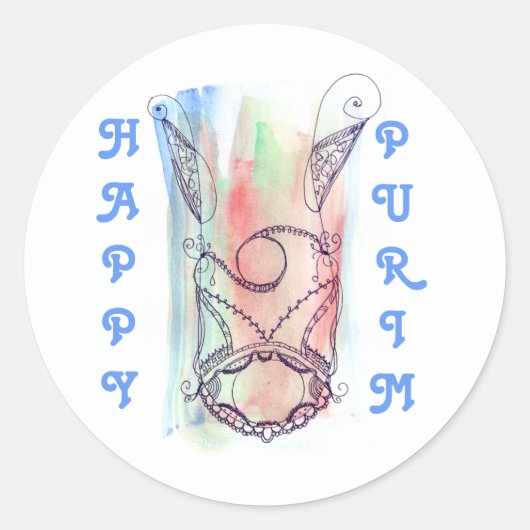Sticker Rond Géant Megillah Scroll Purim (Devant)