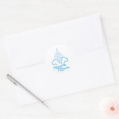 Sticker Rond Géants doux bleus (Enveloppe)