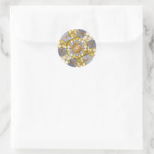 Sticker Rond Gears and Cogs Mandala Design (Sac)