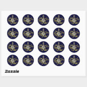 Sticker Rond Gears Steampunk Octopus Kraken (Feuille)