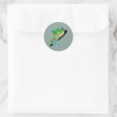 Sticker Rond Gecko dans un trou (Sac)