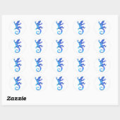 Sticker Rond Gecko de la tribu bleue (Feuille)