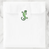 Sticker Rond Gecko de pluie verte (Sac)