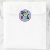Sticker Rond Gecko Et Coeurs (Sac)