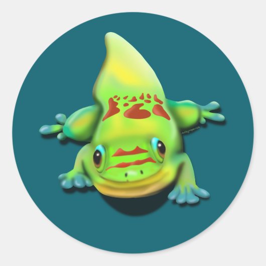 Sticker Rond Gecko Gold Dust Day (Devant)