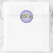 Sticker Rond Gecko léopard de dessin animé (Sac)