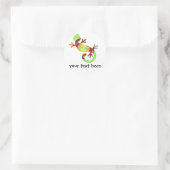 Sticker Rond Gecko Lizard coloré (Sac)