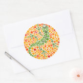 Sticker Rond Gecko sans fil, test de perception des couleurs (Enveloppe)