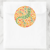 Sticker Rond Gecko sans fil, test de perception des couleurs (Sac)