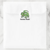 Sticker Rond Geckos Rule ! (Sac)
