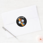 Sticker Rond Geek-clair Funny Eclair Pun Dark BG (Enveloppe)