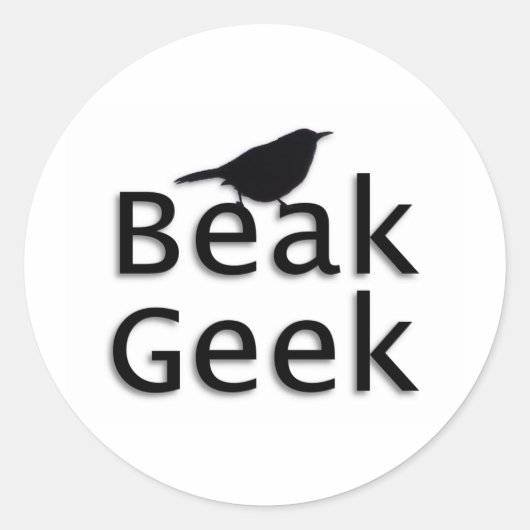 Sticker Rond Geek de bec— Wren (Devant)