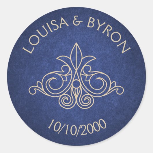 Sticker Rond Geek de bibliothèque de livres Mariage littéraire (Devant)