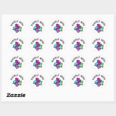Sticker Rond Geek de puzzle (Feuille)