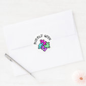 Sticker Rond Geek de puzzle (Enveloppe)