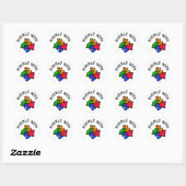Sticker Rond Geek de puzzle (Feuille)