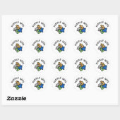 Sticker Rond Geek de puzzle (Feuille)