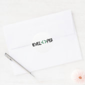 Sticker Rond Geek / Jeux (Enveloppe)