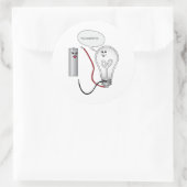 Sticker Rond Geek Love You Complete Me Circuit électrique (Sac)