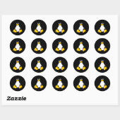 Sticker Rond Geek Nerd Linux Tux Penguin Open Source (Feuille)