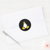 Sticker Rond Geek Nerd Linux Tux Penguin Open Source (Enveloppe)
