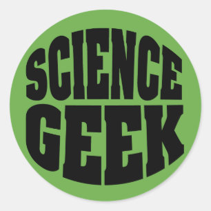Sticker Rond Geek scientifique