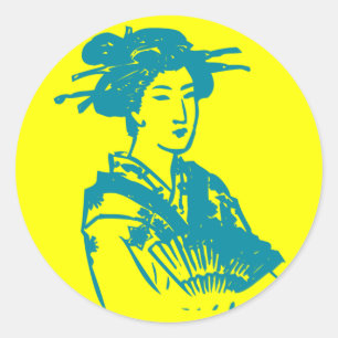 Sticker Rond Geisha