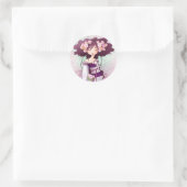 Sticker Rond geisha dahlia (Sac)