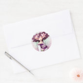 Sticker Rond geisha dahlia (Enveloppe)