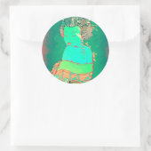 Sticker Rond Geisha Psychedelic (Sac)