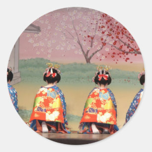 Sticker Rond Geisha Row