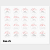Sticker Rond Gel rose Joyeux Noël (Feuille)