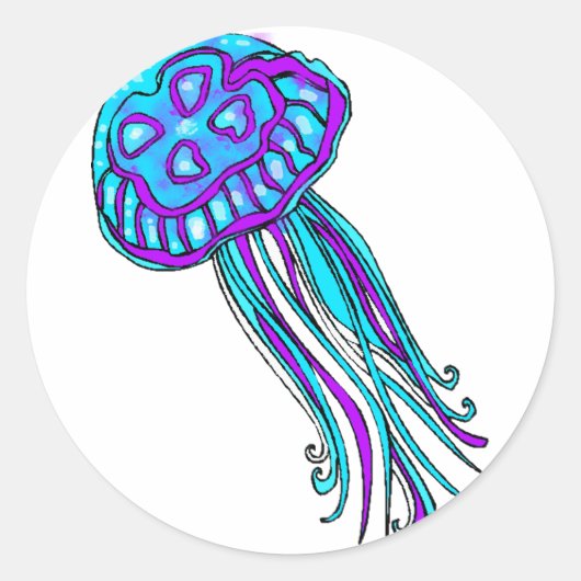 Sticker Rond gelée bleue (Devant)