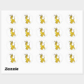 Sticker Rond Gelert jaune (Feuille)