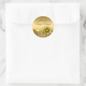Sticker Rond Gem & Bow|Sticker Gold Sweet 16 (Sac)