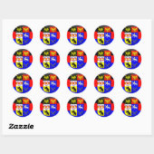 Sticker Rond Gem Drapeau Ostfriesland (Feuille)