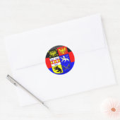 Sticker Rond Gem Drapeau Ostfriesland (Enveloppe)