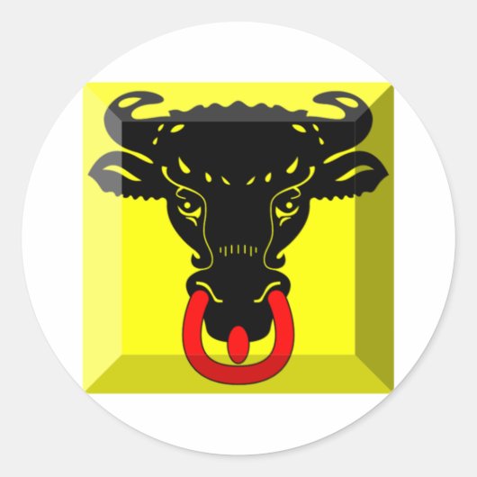 Sticker Rond Gem. Drapeau Uri (Devant)