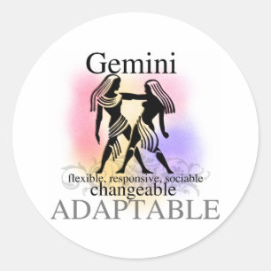 Sticker Rond Gemini à propos de vous