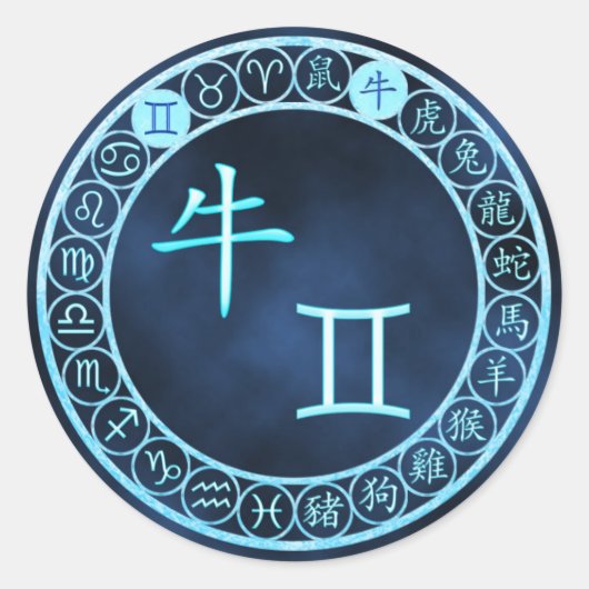Sticker Rond Gemini/Ox (Devant)