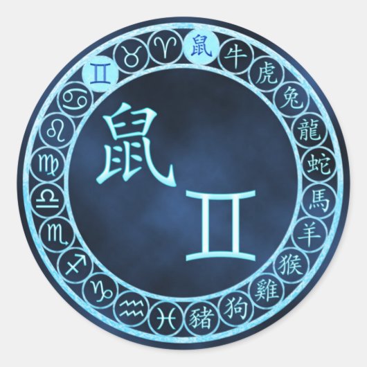 Sticker Rond Gemini/Rat (Devant)