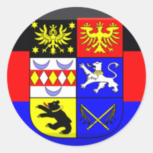 Sticker Rond Gemme de drapeau d'Ostfriesland