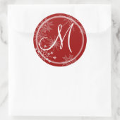 Sticker Rond Gemmes de neige Nature/Monogramme (Sac)